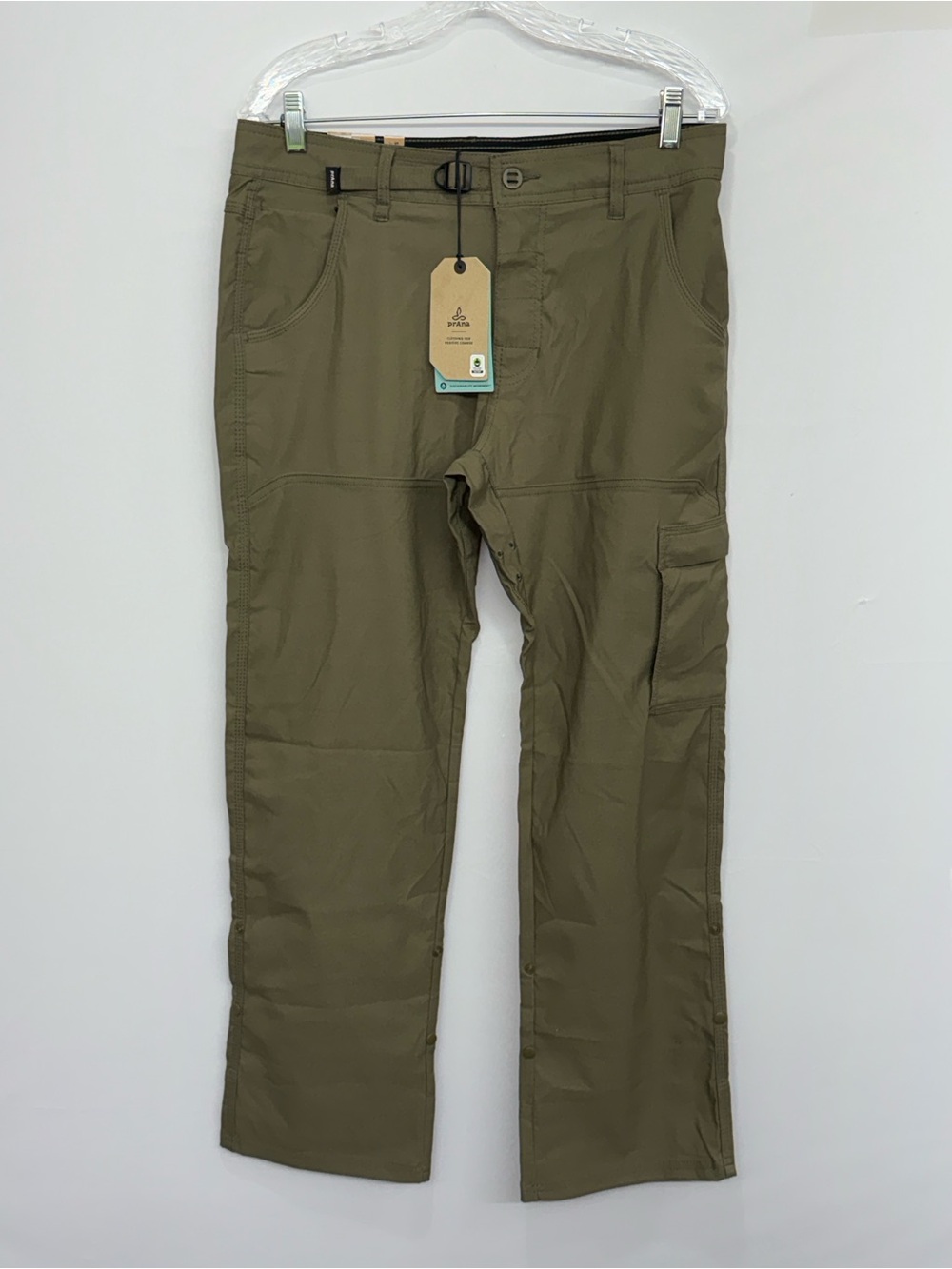 PRANA STRETCH ZION II SLIM STRAIGHT FIT UPF 50+ PANTS Men’s 31X30 Green New